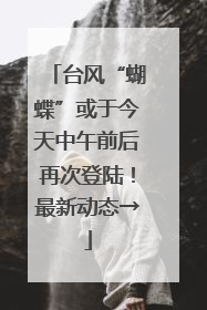 台风“蝴蝶”或于今天中午前后再次登陆！最新动态→