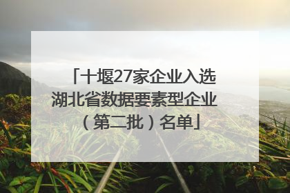 十堰27家企业入选湖北省数据要素型企业（第二批）名单