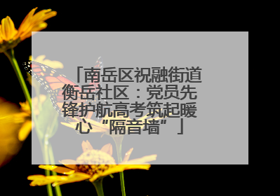 南岳区祝融街道衡岳社区：党员先锋护航高考筑起暖心“隔音墙”