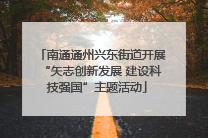 南通通州兴东街道开展“矢志创新发展 建设科技强国”主题活动