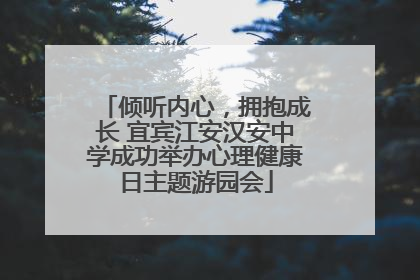 倾听内心，拥抱成长 宜宾江安汉安中学成功举办心理健康日主题游园会