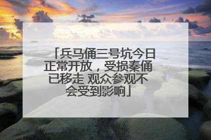兵马俑三号坑今日正常开放，受损秦俑已移走 观众参观不会受到影响