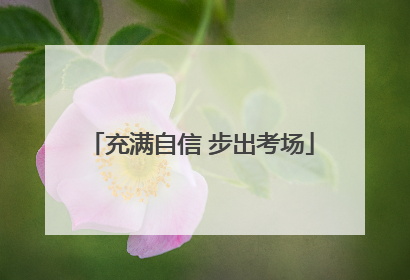充满自信 步出考场