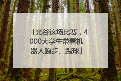 光谷这场比赛，4000大学生带着机器人跑步、踢球