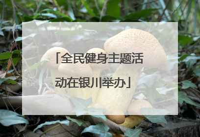 全民健身主题活动在银川举办