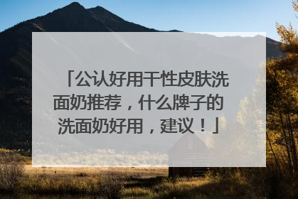 公认好用干性皮肤洗面奶推荐，什么牌子的洗面奶好用，建议！