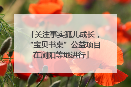 关注事实孤儿成长，“宝贝书桌”公益项目在浏阳等地进行