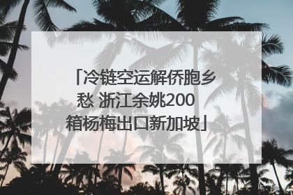 冷链空运解侨胞乡愁 浙江余姚200箱杨梅出口新加坡