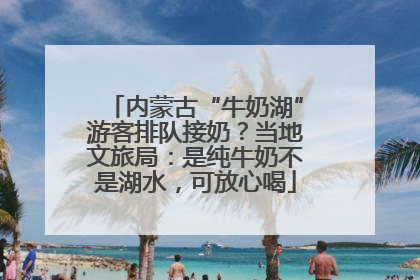 内蒙古“牛奶湖”游客排队接奶？当地文旅局：是纯牛奶不是湖水，可放心喝