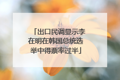 出口民调显示李在明在韩国总统选举中得票率过半