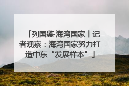 列国鉴·海湾国家丨记者观察：海湾国家努力打造中东“发展样本”