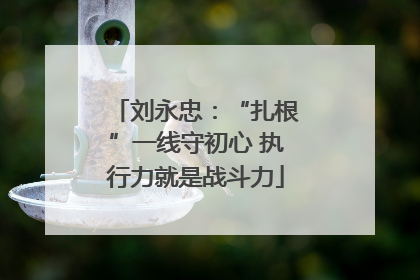 刘永忠：“扎根”一线守初心 执行力就是战斗力