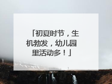 初夏时节，生机勃发，幼儿园里活动多！