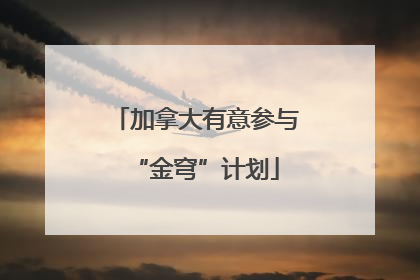 加拿大有意参与“金穹”计划
