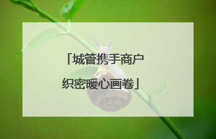 城管携手商户 织密暖心画卷