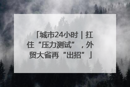 城市24小时｜扛住“压力测试”，外贸大省再“出招”