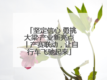 坚定信心 勇挑大梁·产业新亮点丨产赛联动，让自行车飞驰起来