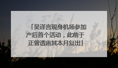 吴谨言现身机场参加产后首个活动，此前于正曾透露其本月复出