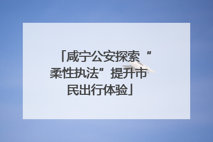 咸宁公安探索“柔性执法”提升市民出行体验