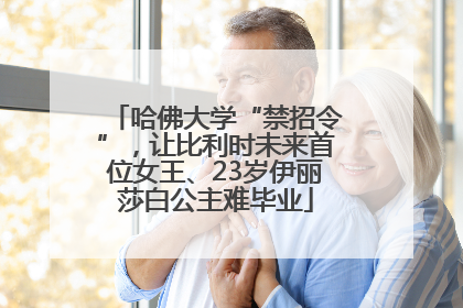 哈佛大学“禁招令”，让比利时未来首位女王、23岁伊丽莎白公主难毕业