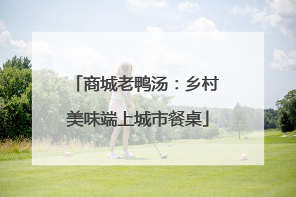 商城老鸭汤：乡村美味端上城市餐桌
