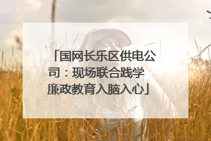 国网长乐区供电公司：现场联合践学 廉政教育入脑入心