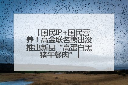 国民IP+国民营养！高金联名熊出没推出新品“高蛋白黑猪午餐肉”