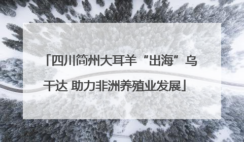 四川简州大耳羊“出海”乌干达 助力非洲养殖业发展