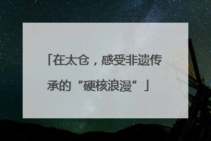 在太仓，感受非遗传承的“硬核浪漫”