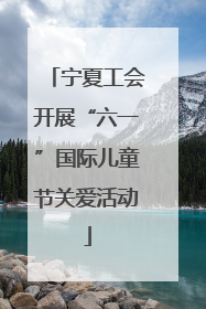 宁夏工会开展“六一”国际儿童节关爱活动