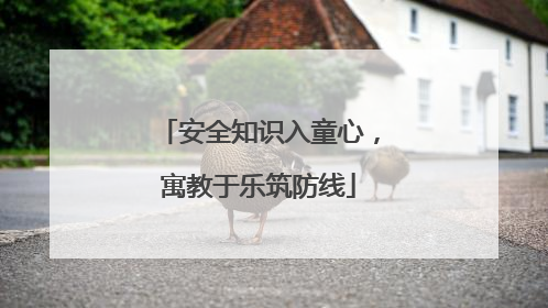 安全知识入童心，寓教于乐筑防线