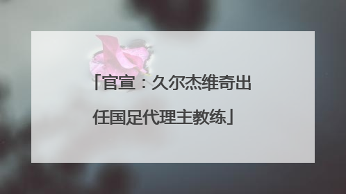 官宣：久尔杰维奇出任国足代理主教练
