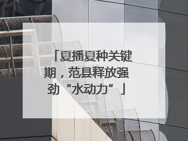 夏播夏种关键期，范县释放强劲“水动力”