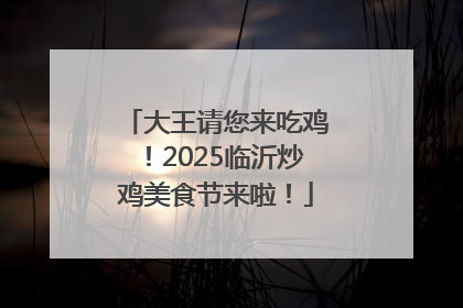 大王请您来吃鸡！2025临沂炒鸡美食节来啦！