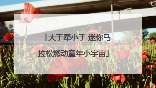 大手牵小手 迷你马拉松燃动童年小宇宙