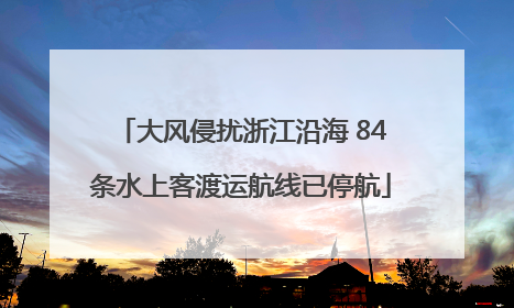 大风侵扰浙江沿海 84条水上客渡运航线已停航