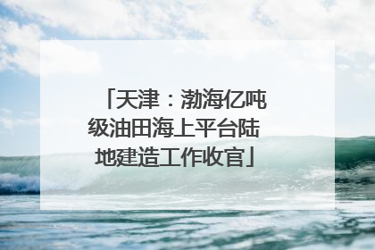 天津：渤海亿吨级油田海上平台陆地建造工作收官