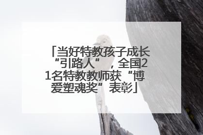 当好特教孩子成长“引路人”，全国21名特教教师获“博爱塑魂奖”表彰