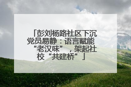 彭刘杨路社区下沉党员易静：语言赋能“老汉味”，架起社校“共建桥”