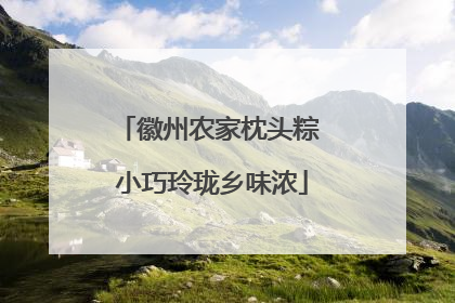 徽州农家枕头粽 小巧玲珑乡味浓
