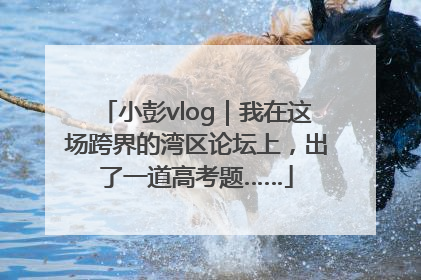 小彭vlog｜我在这场跨界的湾区论坛上，出了一道高考题……