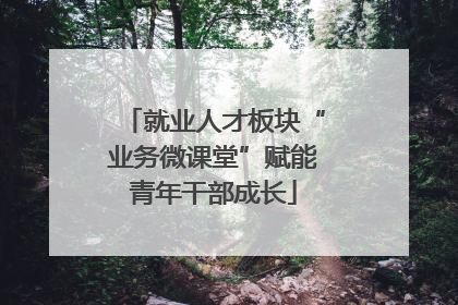就业人才板块“业务微课堂”赋能青年干部成长