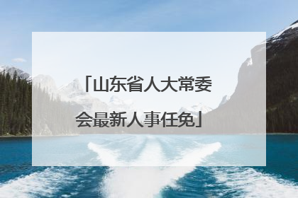 山东省人大常委会最新人事任免
