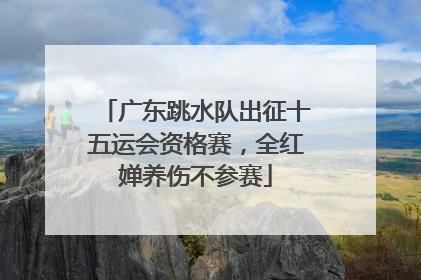 广东跳水队出征十五运会资格赛，全红婵养伤不参赛