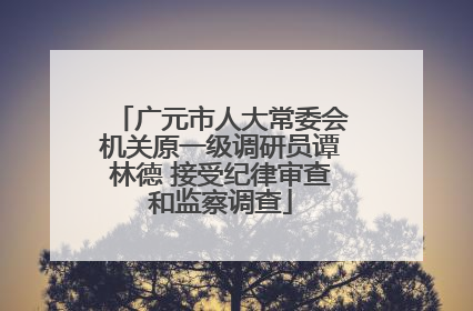 广元市人大常委会机关原一级调研员谭林德 接受纪律审查和监察调查