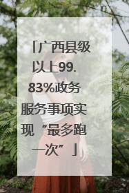 广西县级以上99.83%政务服务事项实现“最多跑一次”
