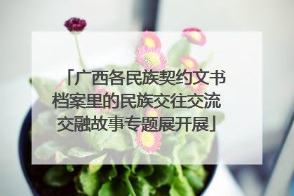 广西各民族契约文书档案里的民族交往交流交融故事专题展开展