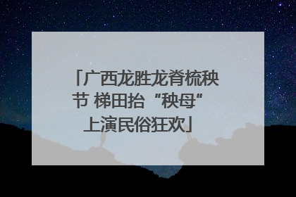 广西龙胜龙脊梳秧节 梯田抬“秧母”上演民俗狂欢