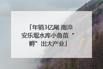 年销3亿尾 南漳安乐堰水库小鱼苗“孵”出大产业
