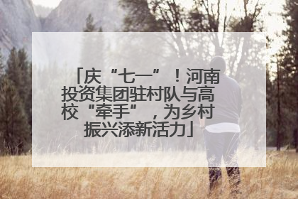 庆“七一”！河南投资集团驻村队与高校“牵手”，为乡村振兴添新活力